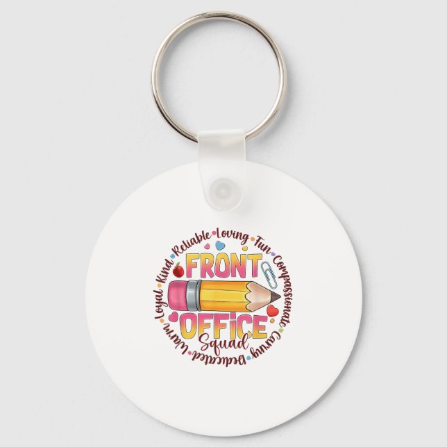 Front Office Squad Colourful Team Appreciation Quo Keychain (Front)