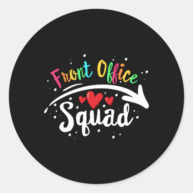 Front Office Squad Fuuny Team Front Office Staff Classic Round Sticker (Front)