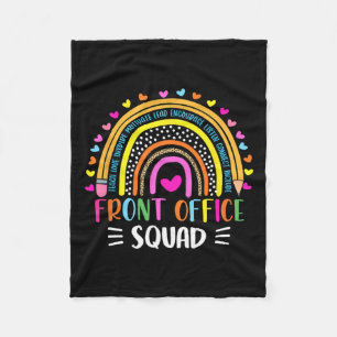 Front Office Squad School Secretary Admin Apprecia Fleece Blanket