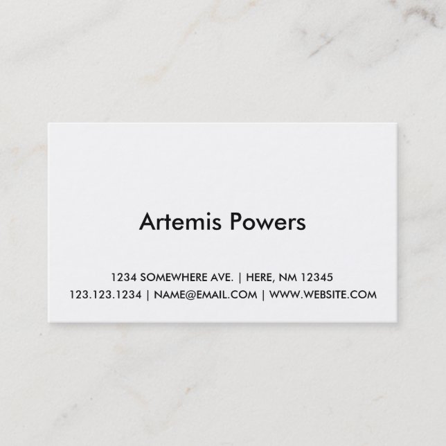 Front only simple business card design (Front)