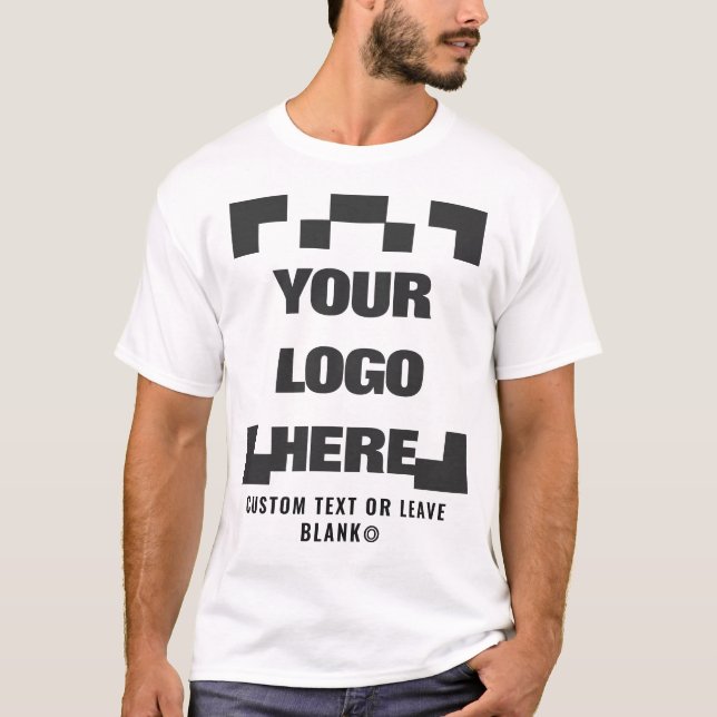Front +optional Back, Business logo White P10.1 T-Shirt (Front)