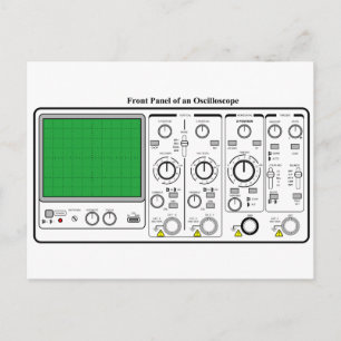 Front Panel of an Oscilloscope Voltage Tester Postcard