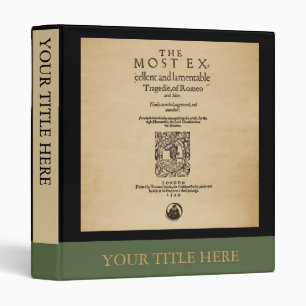 Front Piece to Romeo & Juliet Quarto (1599) Binder