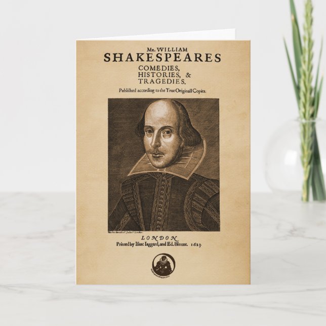 Front Piece to Shakespeare's First Folio Card (Front)
