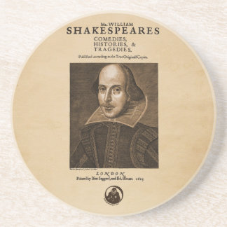 Front Piece to Shakespeare's First Folio Coaster