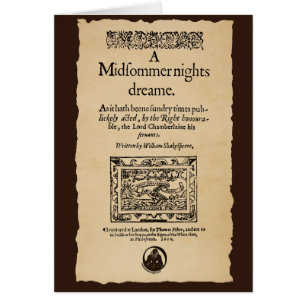 Front Piece to the A Midsummer Nights Dream Quarto