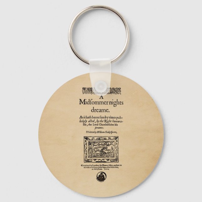 Front Piece to the A Midsummer Nights Dream Quarto Keychain (Front)