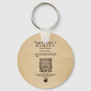 Front Piece to the Hamlet Quarto (1605 version) Keychain