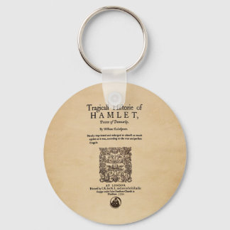 Front Piece to the Hamlet Quarto (1605 version) Keychain