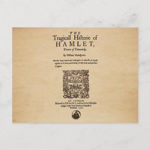Front Piece to the Hamlet Quarto (1605 version) Postcard