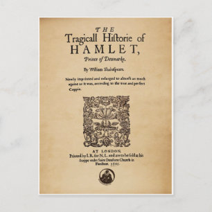 Front Piece to the Hamlet Quarto (1605 version) Postcard