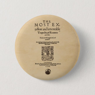 Front Piece to the Romeo & Juliet Quarto (1599) 2 Inch Round Button