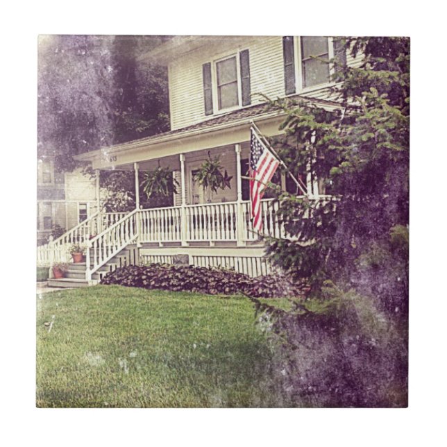 Front Porch and American Flag Tile (Front)