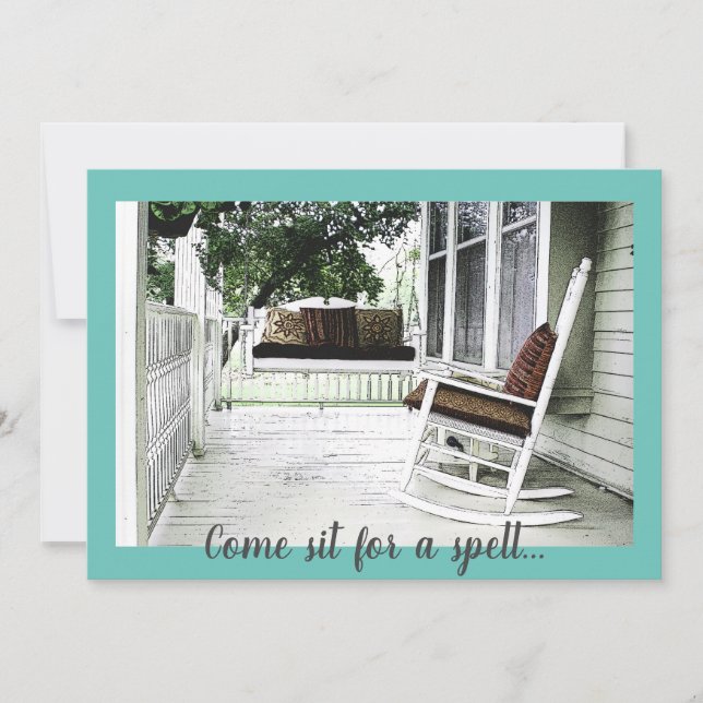 Front Porch Customizable Housewarming Invites (Front)