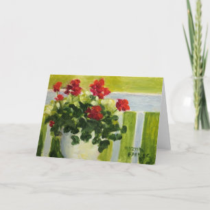 Front Porch Geraniums Card