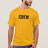 Front Print Crew Staff Mens Orange Horizon