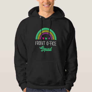 Front Rainbow Office Squad Staff School Secretary Hoodie
