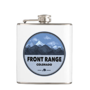 Front Range Mountains Colorado Camping Hip Flask