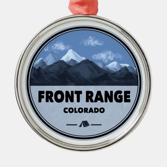 Front Range Mountains Colorado Camping Metal Ornament (Front)