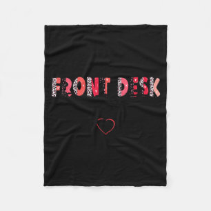 Front Receptionist Desk Valentines Day Hostal Nurs Fleece Blanket