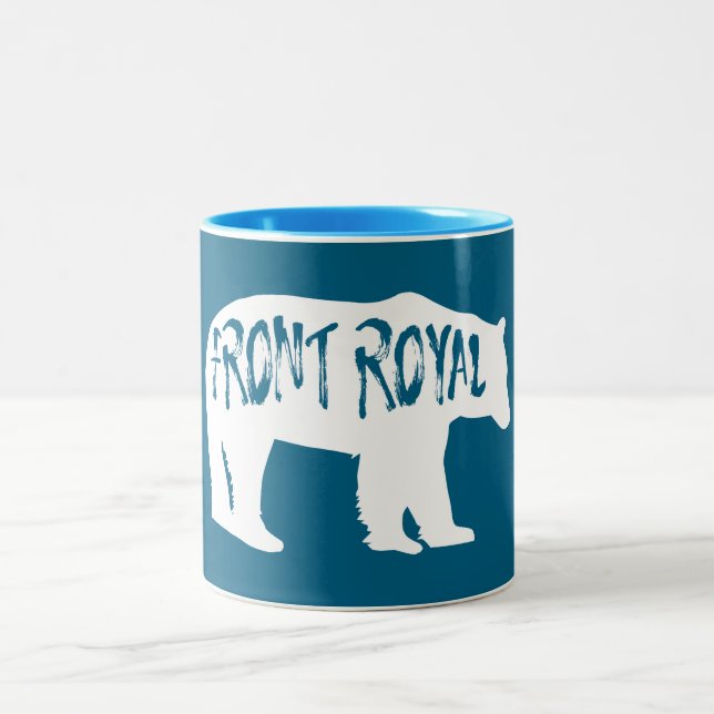 Front Royal Virginia Bear Two-Tone Coffee Mug (Center)