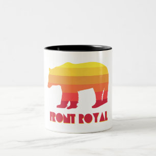 Front Royal Virginia Rainbow Bear Two-Tone Coffee Mug