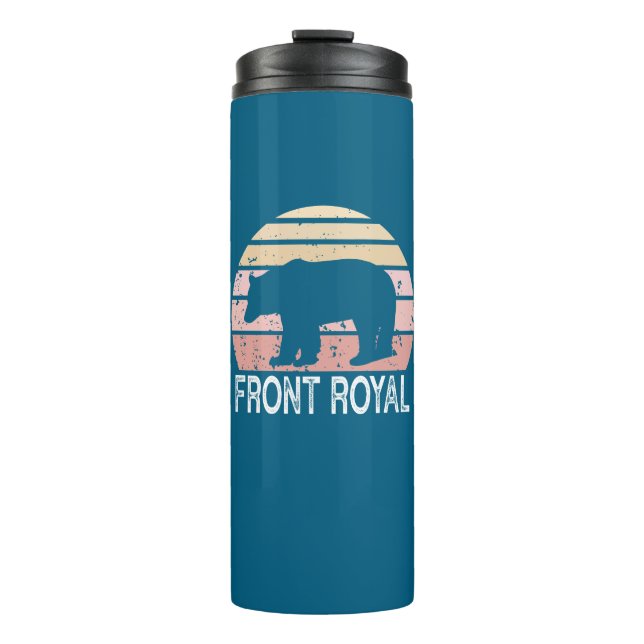 Front Royal Virginia Retro Bear Thermal Tumbler (Front)