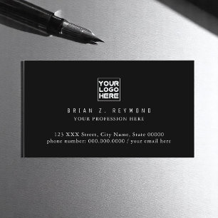 Front side only   Logo on Black Business Card