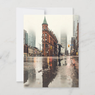 Front Street, Toronto Street View, Rain, Ontario Postcard
