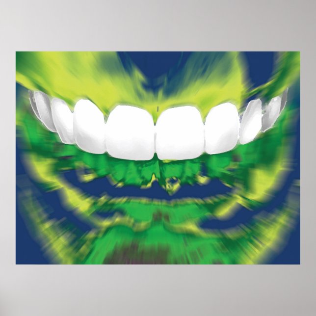 Front Teeth Design Dentist Orthodontist Poster (Front)