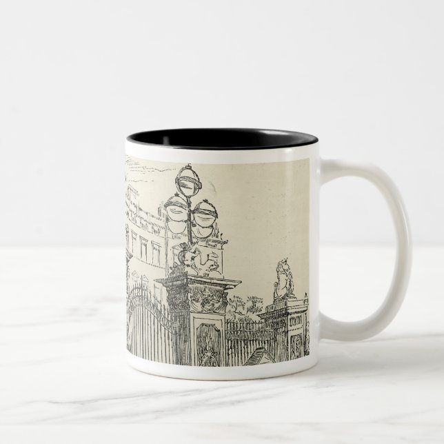 Front view of Buckingham Palace Two-Tone Coffee Mug (Right)