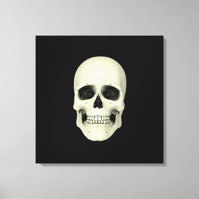 Front View Of Human Skull Canvas Print (Front)