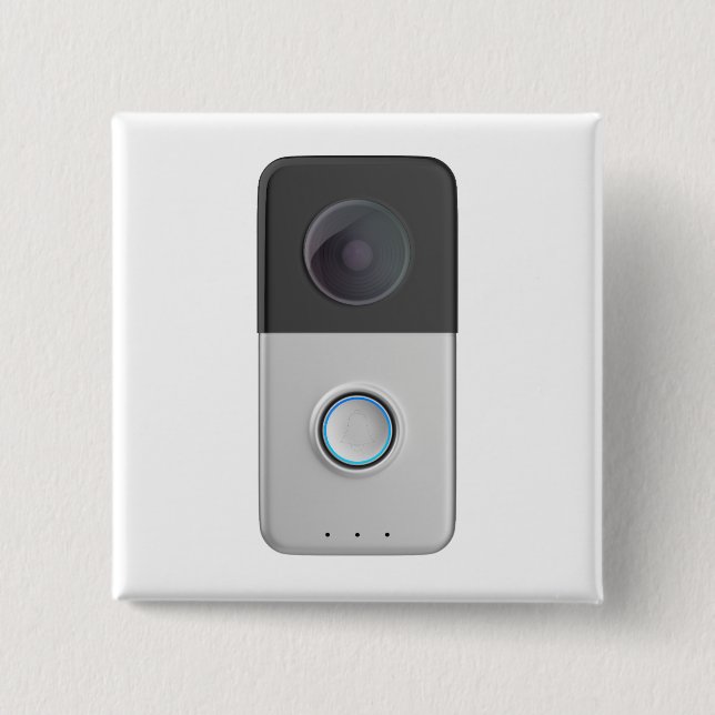 Front view of smart video doorbell 2 inch square button (Front)