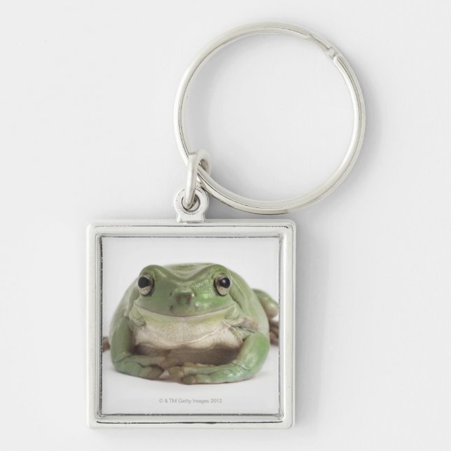 Front View Studio shot of a Smiling, Whites Tree Keychain (Front)