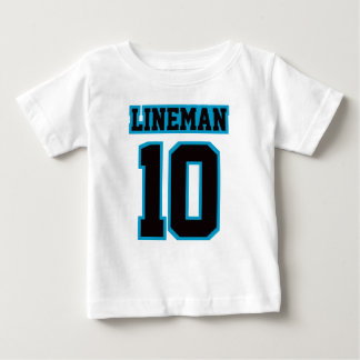 Front WHITE BLACK BLUE Football Crewneck Tee