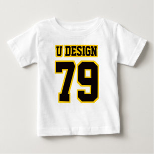 Front WHITE BLACK GOLD 3/4 Sleeve Raglan Baby T-Shirt
