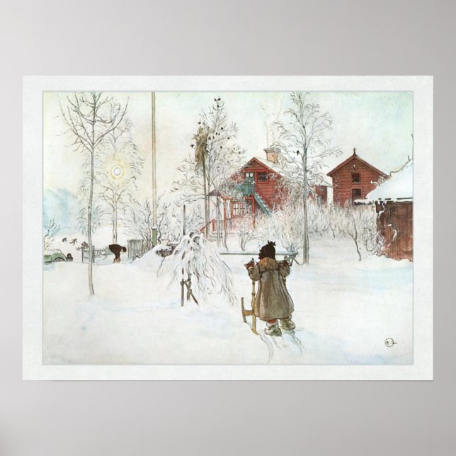 Front Yard and Wash House Carl Larsson Poster (Front)