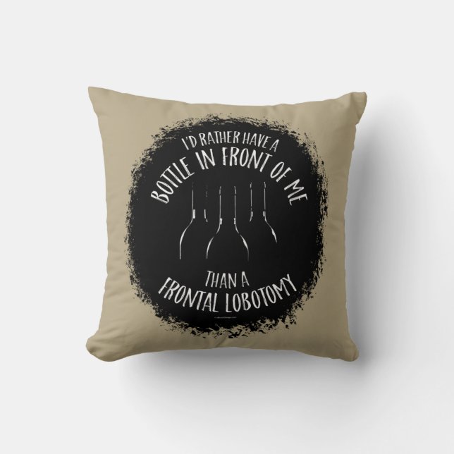 Frontal Lobotomy Throw Pillow (Front)
