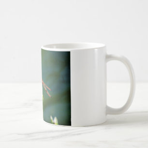 Frontal Red and Black Dragonfly Coffee Mug