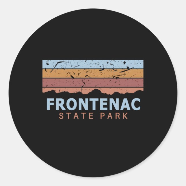 Frontenac State Park Minnesota Classic Round Sticker (Front)