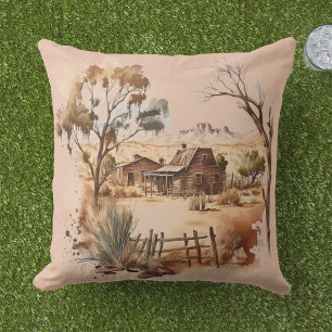 Frontier Barn Tetons Outdoor Pillow
