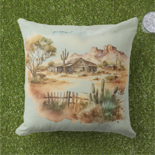 Frontier Barn Tetons Outdoor Pillow