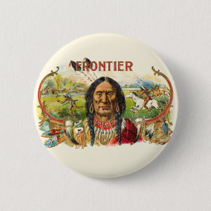 Frontier Cigar Advertising 2 Inch Round Button