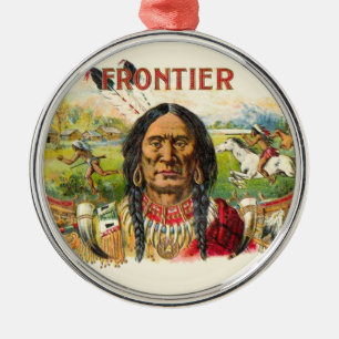 Frontier Cigar Advertising Metal Ornament