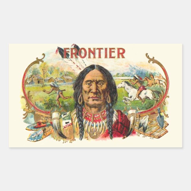 Frontier Cigar Advertising Sticker (Front)