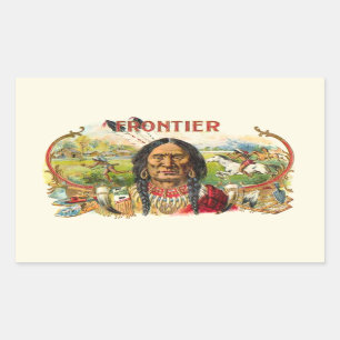 Frontier Cigar Advertising Sticker
