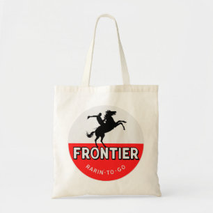Frontier Gasoline Rarin'-to-go vintage sign Tote Bag