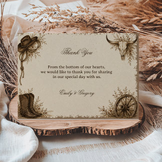 Frontier Prairie Rustic Thank You Card