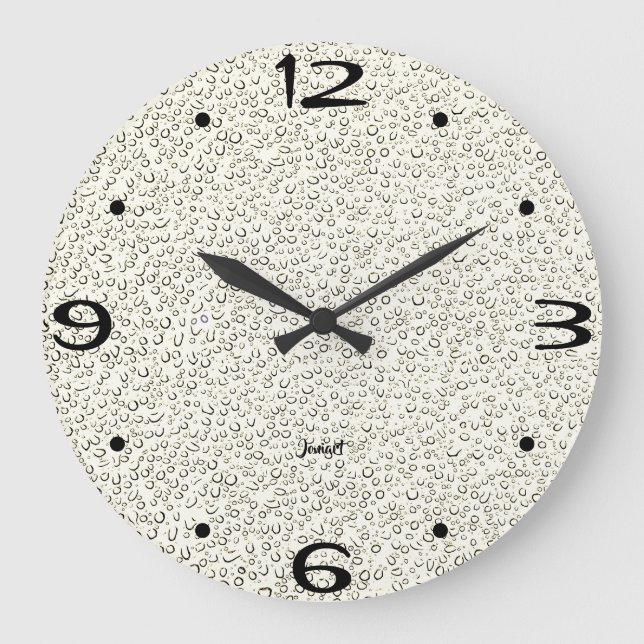 Frontier Tan Dapple Modern Bathroom Wall Timepiece Large Clock (Front)