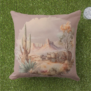 Frontier Wagons Tetons Outdoor Pillow